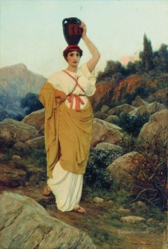 ステファン・バカロヴィッツ Painting - ギリシャの女性ステファン・バカロヴィッチ 古代ローマ